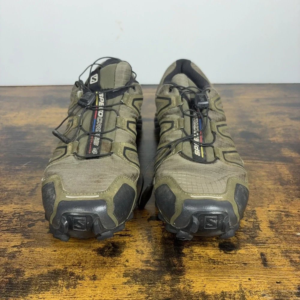 Salomon Speedcross 4 Trail Running Shoes Mens Sz 9 Green Black